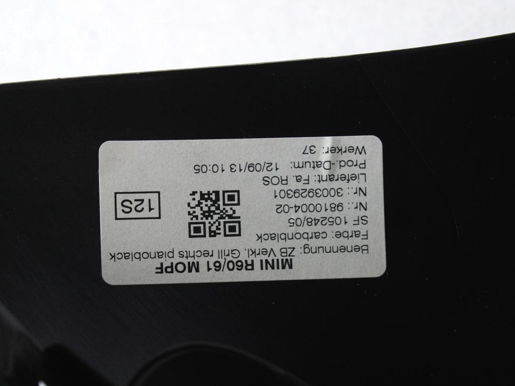 ARMATURNA PLO?CA OEM N. 9810004 ORIGINAL REZERVNI DEL MINI COUNTRYMAN R60 (2010 - 2014)DIESEL LETNIK 2013