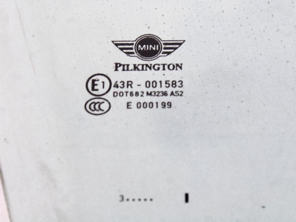 STEKLO SPREDNJIH DESNIH VRAT OEM N. 51339800568 ORIGINAL REZERVNI DEL MINI COUNTRYMAN R60 (2010 - 2014)DIESEL LETNIK 2013