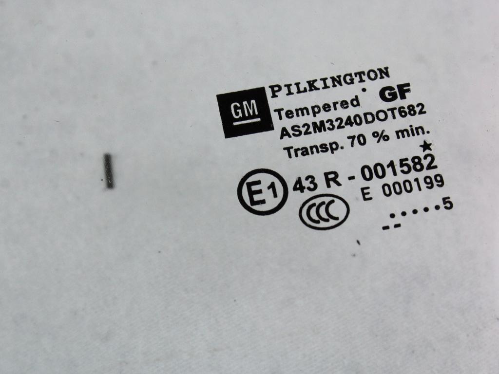 STEKLO SPREDNJIH LEVIH VRAT OEM N. 93183266 ORIGINAL REZERVNI DEL OPEL ASTRA H A04 L48,L08,L35,L67 5P/3P/SW (2004 - 2007) DIESEL LETNIK 2005