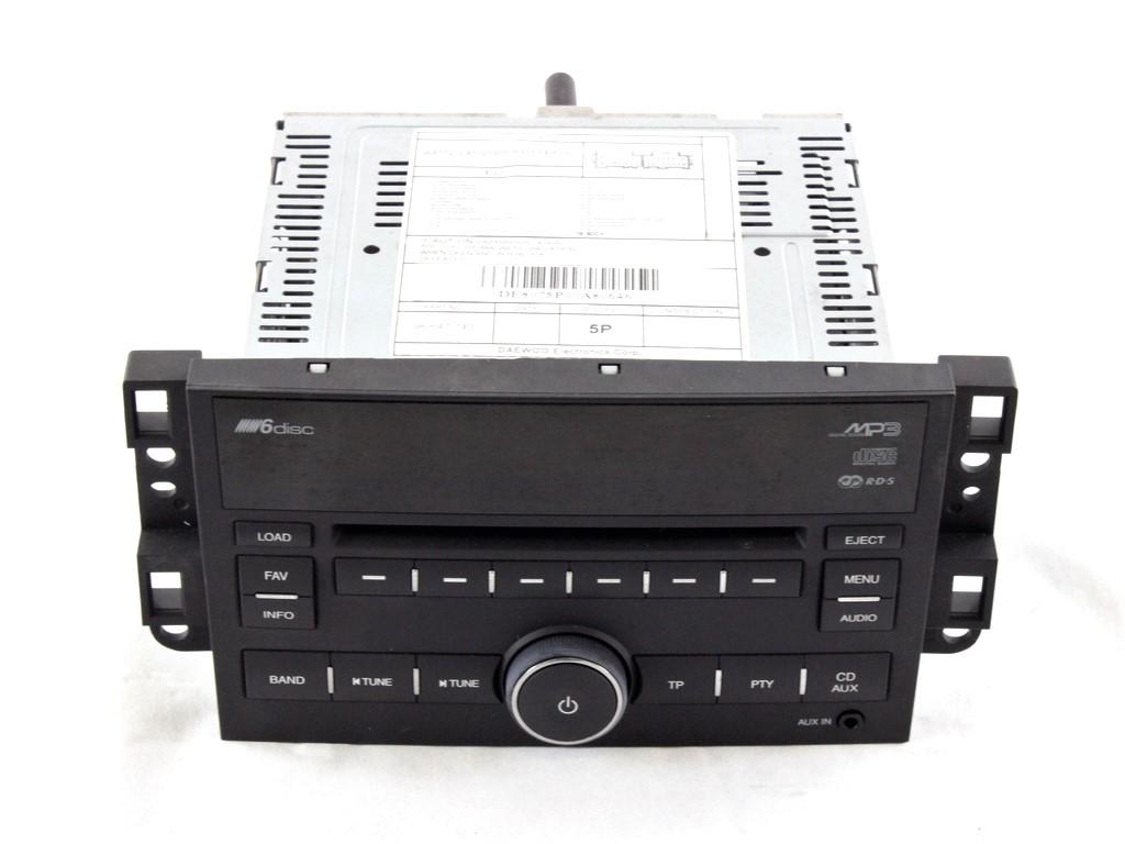 RADIO CD / OJACEVALNIK / IMETNIK HIFI OEM N. 96647740 ORIGINAL REZERVNI DEL CHEVROLET CAPTIVA MK1 C100 (2006 - 2011) DIESEL LETNIK 2009