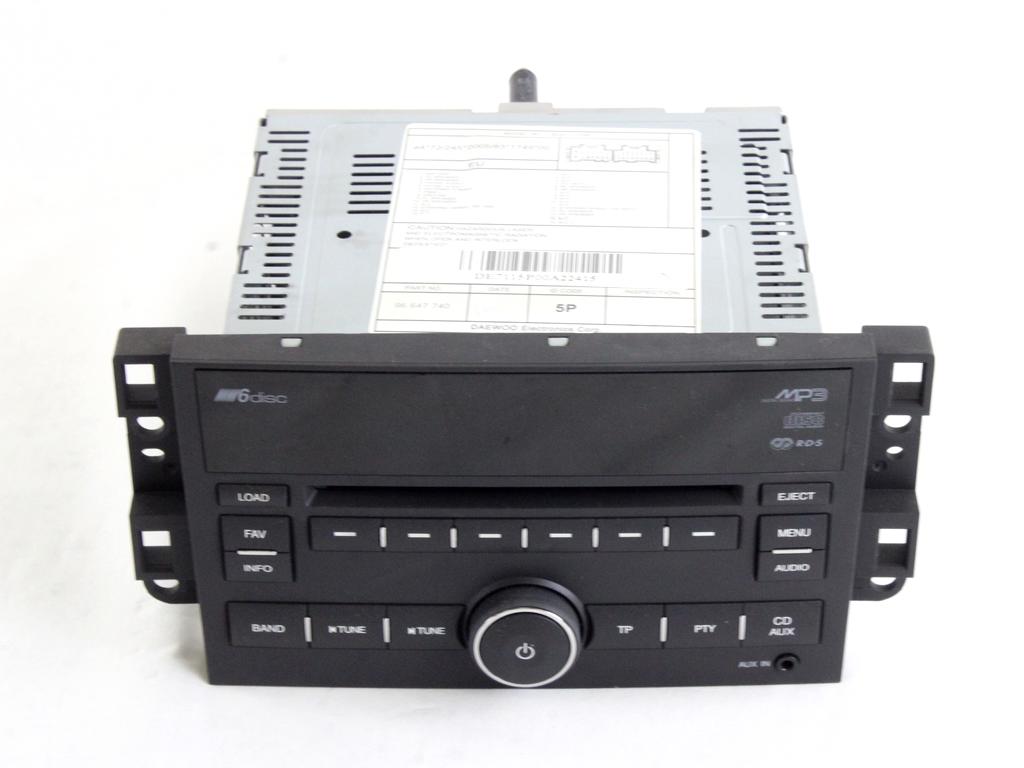 RADIO CD / OJACEVALNIK / IMETNIK HIFI OEM N. 96647740 ORIGINAL REZERVNI DEL CHEVROLET CAPTIVA MK1 C100 (2006 - 2011) DIESEL LETNIK 2009