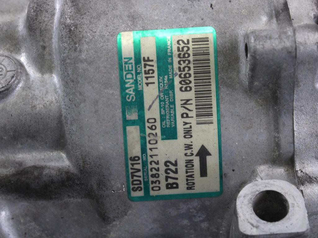 KOMPRESOR KLIME  OEM N. 60653652 ORIGINAL REZERVNI DEL ALFA ROMEO 147 937 (2001 - 2005)DIESEL LETNIK 2003