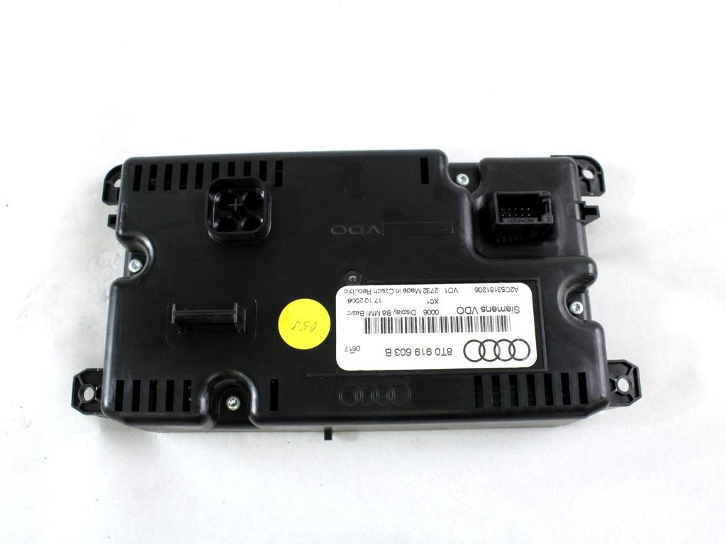 NAVIGCIJA  OEM N. 8T0919603B ORIGINAL REZERVNI DEL AUDI A4 B8 8K2 BER/SW/CABRIO (2007 - 11/2015) DIESEL LETNIK 2009