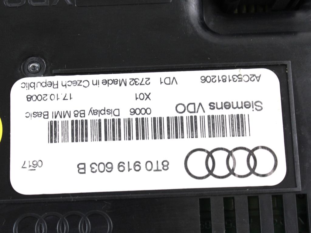 NAVIGCIJA  OEM N. 8T0919603B ORIGINAL REZERVNI DEL AUDI A4 B8 8K2 BER/SW/CABRIO (2007 - 11/2015) DIESEL LETNIK 2009