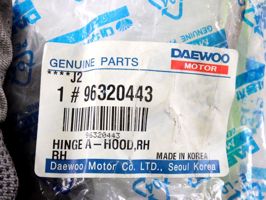 PANTI POKROVA MOTORJA OEM N. 96320443 ORIGINAL REZERVNI DEL DAEWOO MATIZ KLYA (1998 - 2004) BENZINA LETNIK 2000