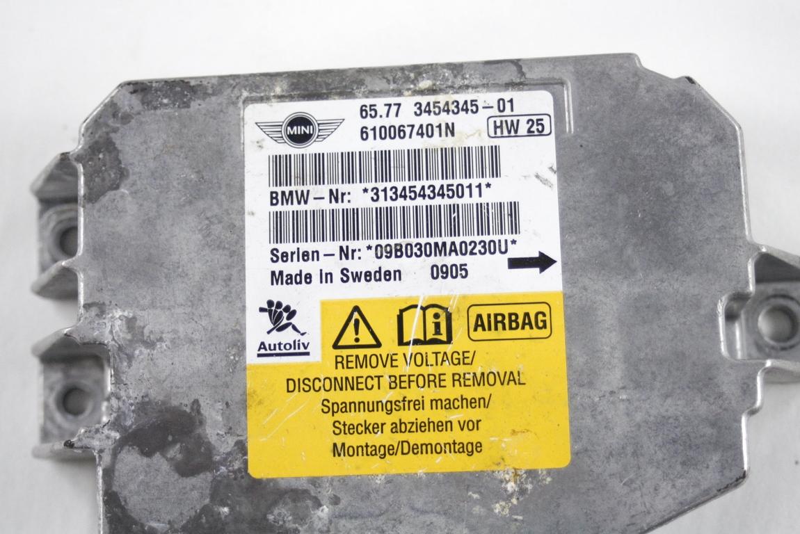 KIT AIRBAG KOMPLET OEM N. 31140 KIT AIRBAG COMPLETO ORIGINAL REZERVNI DEL MINI ONE / COOPER BERLINA CABRIO R56 R57 (2007 - 2013) BENZINA LETNIK 2009