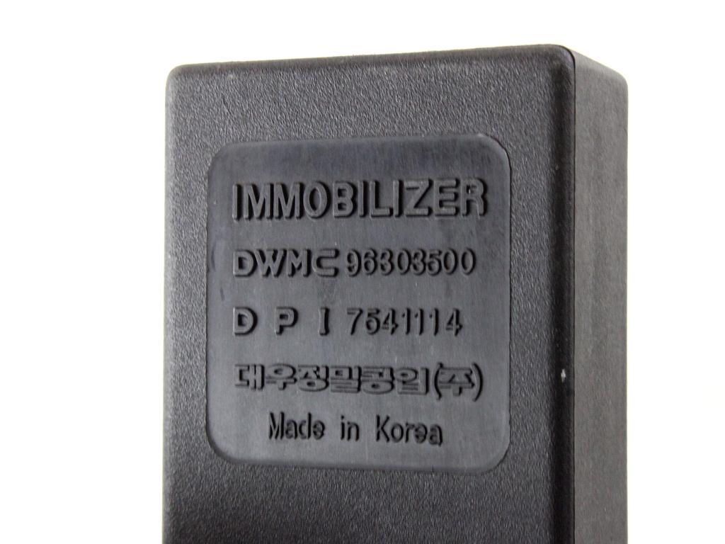 RACUNALNIK AVTOALARMA/BLOKADA MOTORJA OEM N. 96303500 ORIGINAL REZERVNI DEL DAEWOO LANOS T100 (1997 - 2002)BENZINA LETNIK 2001