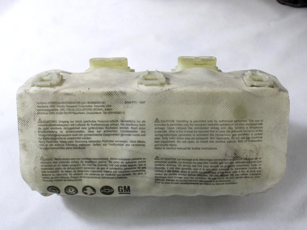 KIT AIRBAG KOMPLET OEM N. 17848 KIT AIRBAG COMPLETO ORIGINAL REZERVNI DEL OPEL ASTRA H A04 L48 L08 L35 L67 R 5P/3P/SW (2007 - 2010) DIESEL LETNIK 2008