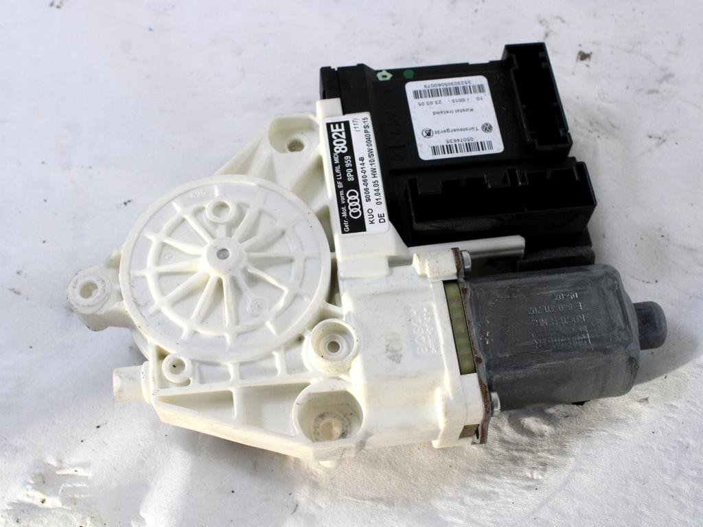 DVIZNI MEHANIZEM SPREDNIH STEKEL  OEM N. 18071 MOTORINO ALZACRISTALLO PORTA ANTERIORE ORIGINAL REZERVNI DEL AUDI A3 MK2 8P 8PA 8P1 (2003 - 2008)DIESEL LETNIK 2005