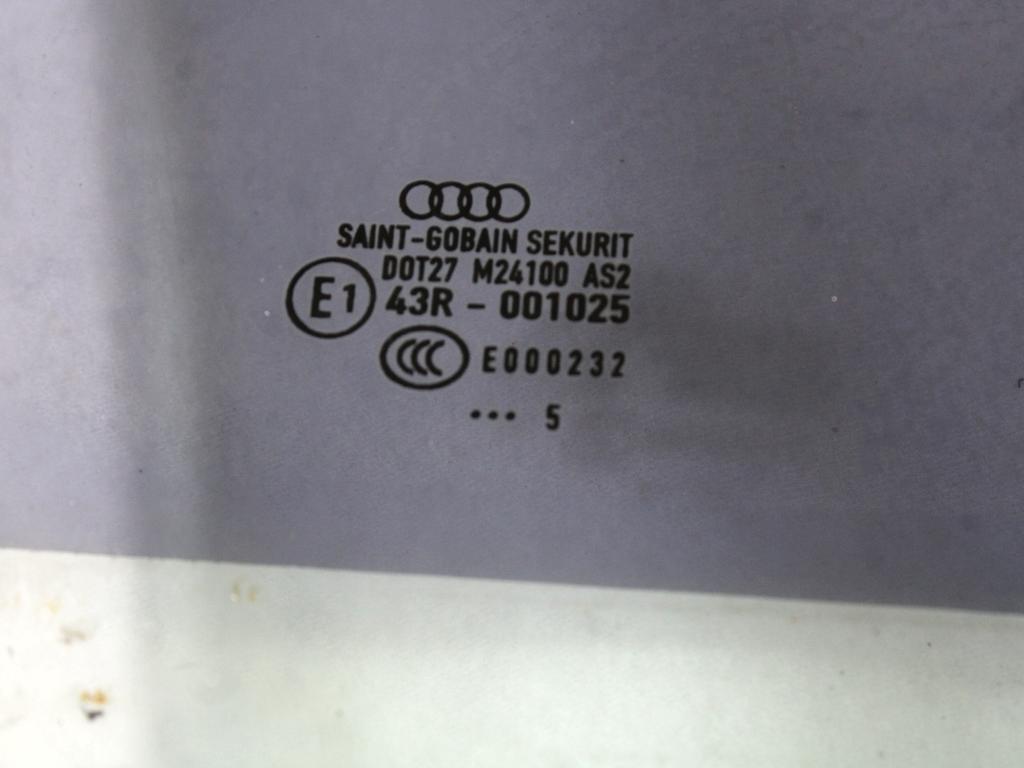 STEKLO SPREDNJIH DESNIH VRAT OEM N. 8P4845202B ORIGINAL REZERVNI DEL AUDI A3 MK2 8P 8PA 8P1 (2003 - 2008)DIESEL LETNIK 2005