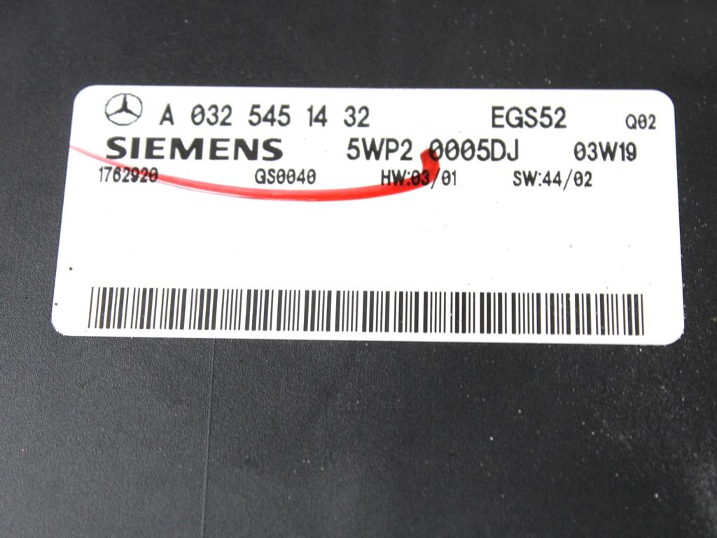 KRMILNA ENOTA AVTOMATSKI MENJALNIK OEM N. A0325451432 ORIGINAL REZERVNI DEL MERCEDES CLASSE E W211 S211 BER/SW (03/2002 - 05/2006) DIESEL LETNIK 2003