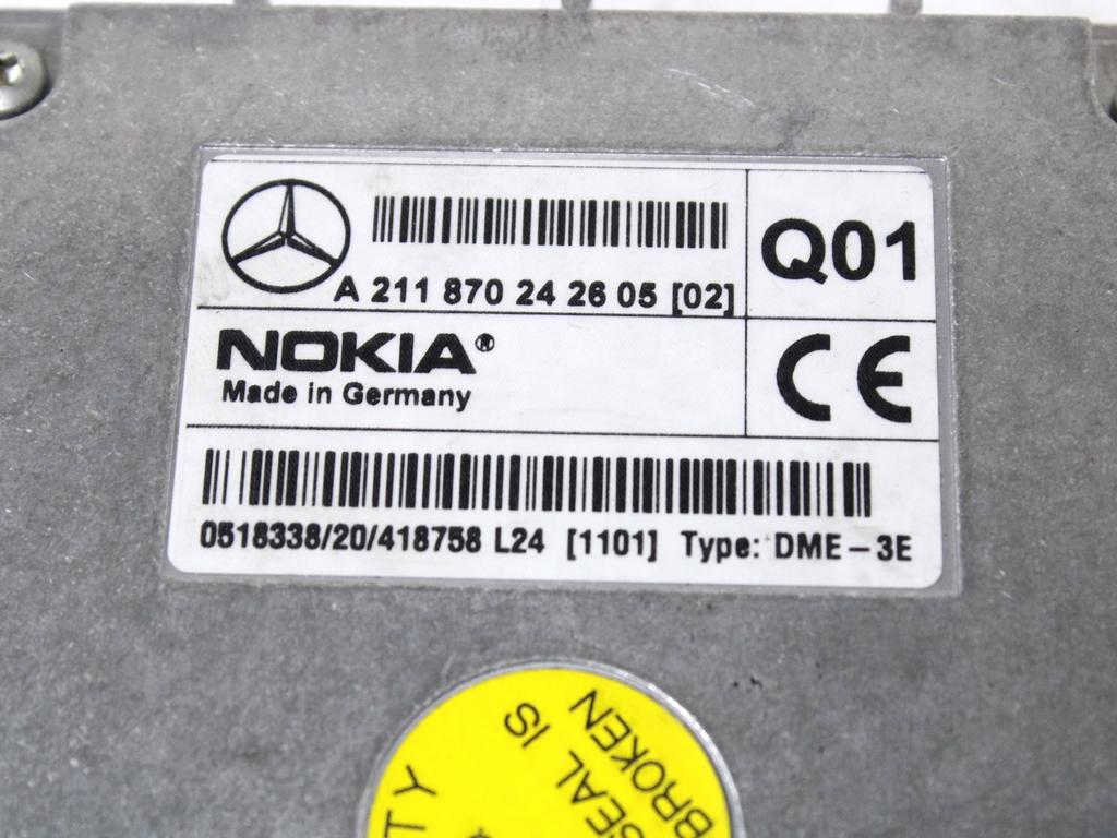 RACUNALNIK TELEFONA  OEM N. A2118702426 ORIGINAL REZERVNI DEL MERCEDES CLASSE E W211 S211 BER/SW (03/2002 - 05/2006) DIESEL LETNIK 2003