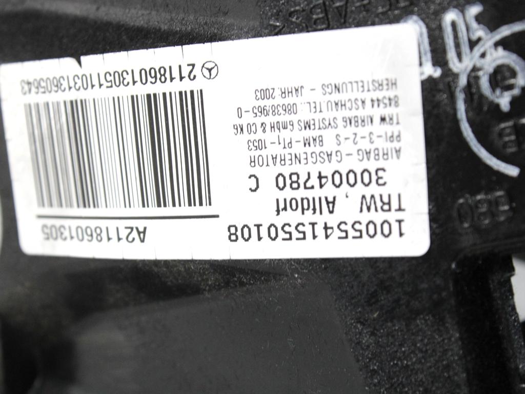 PREDAL ZA DOKUMENTE OEM N. 2116802487 ORIGINAL REZERVNI DEL MERCEDES CLASSE E W211 S211 BER/SW (03/2002 - 05/2006) DIESEL LETNIK 2003