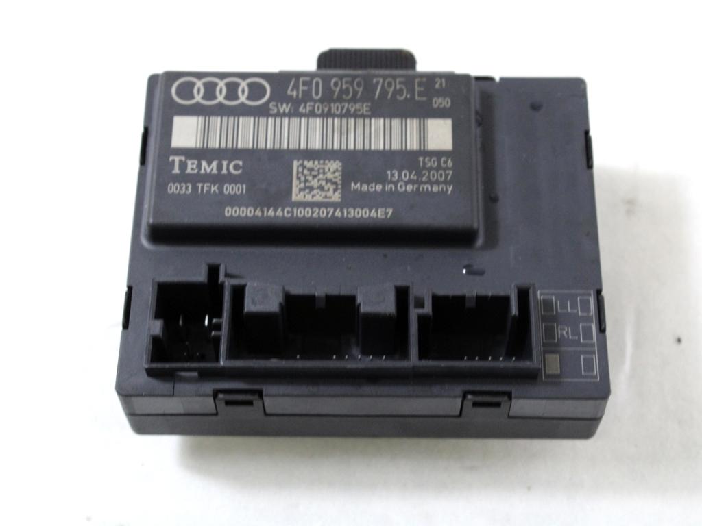 RACUNALNIK VRAT IN STEKEL OEM N. 4F0959795E ORIGINAL REZERVNI DEL AUDI A6 C6 4F2 4FH 4F5 BER/SW/ALLROAD (07/2004 - 10/2008) DIESEL LETNIK 2007