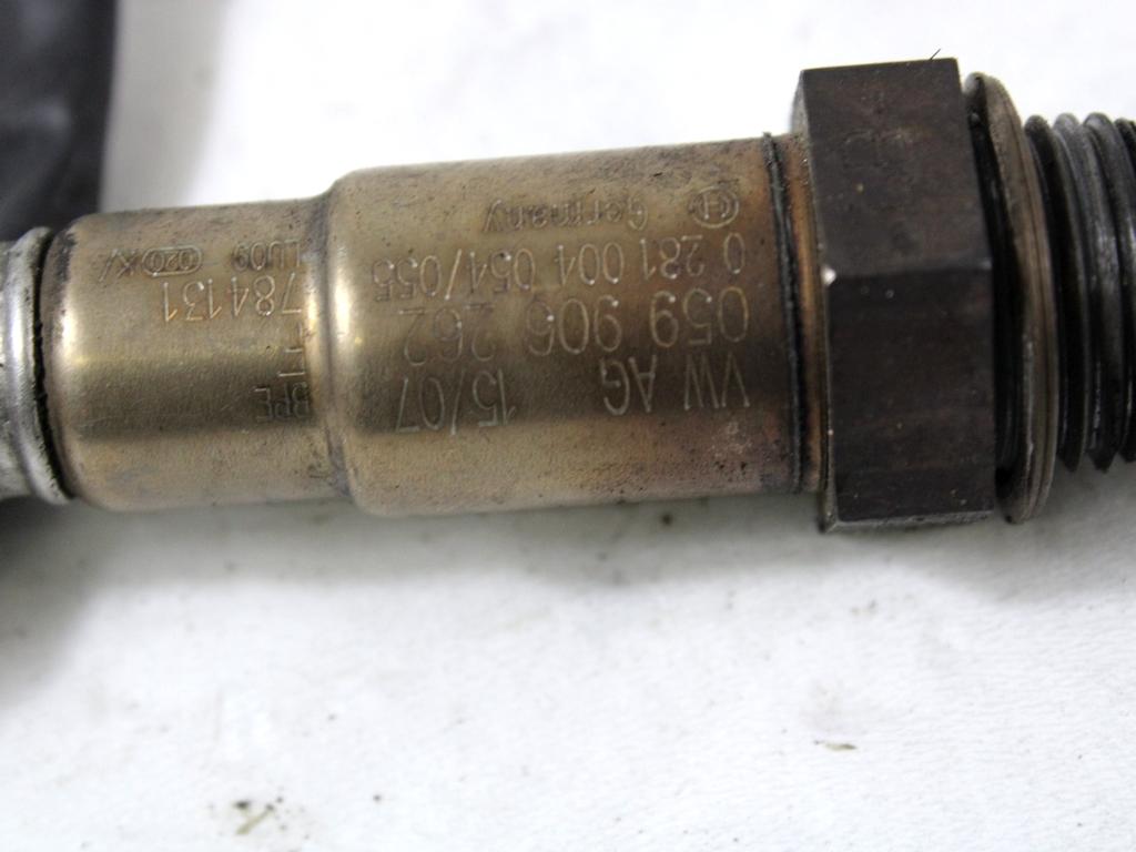 SONDA LAMBDA  OEM N. 059906262F ORIGINAL REZERVNI DEL AUDI A6 C6 4F2 4FH 4F5 BER/SW/ALLROAD (07/2004 - 10/2008) DIESEL LETNIK 2007