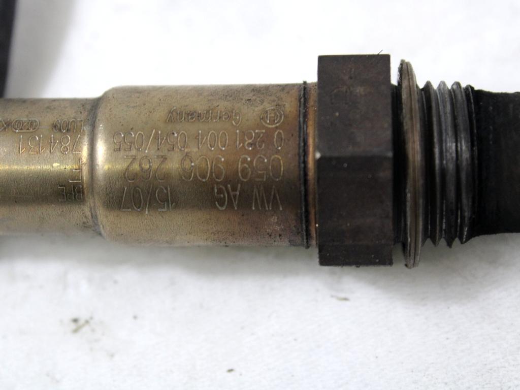 SONDA LAMBDA  OEM N. 059906262F ORIGINAL REZERVNI DEL AUDI A6 C6 4F2 4FH 4F5 BER/SW/ALLROAD (07/2004 - 10/2008) DIESEL LETNIK 2007