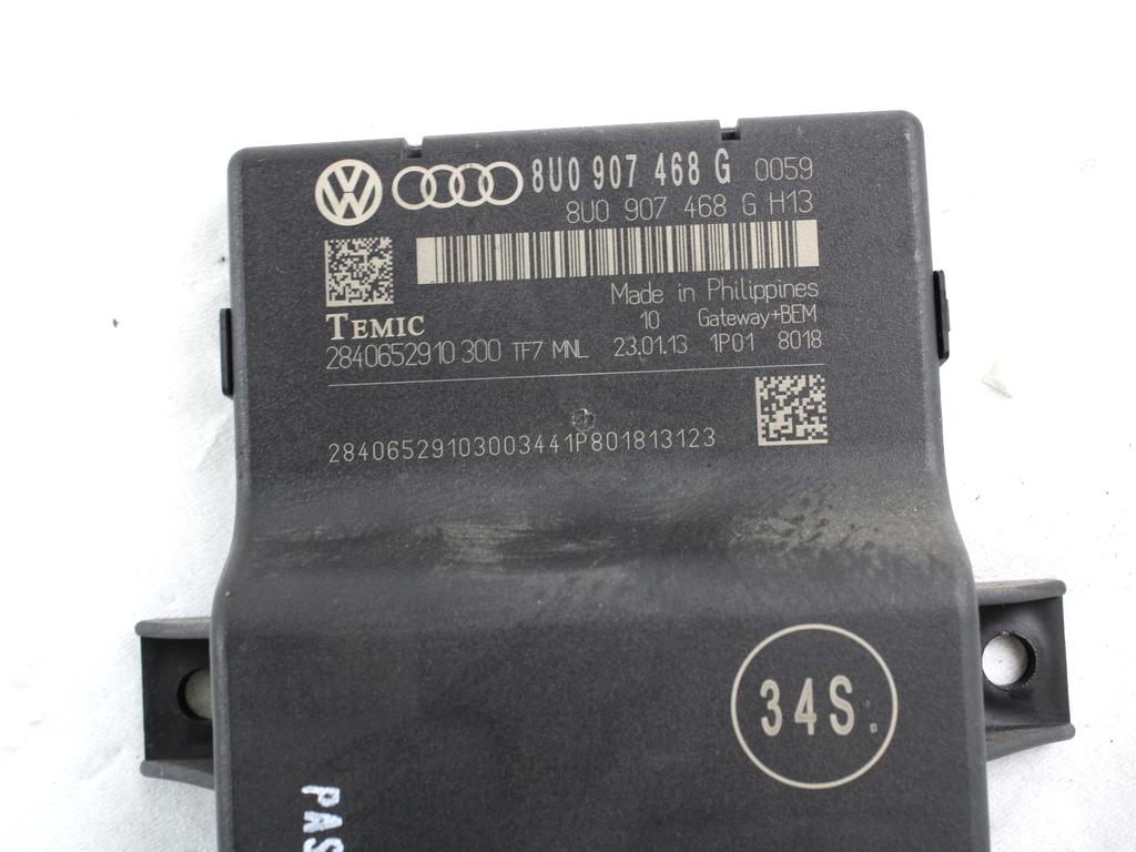 RACUNALNIK VMESNIKA (GATEWAY) OEM N. 8U0907468G ORIGINAL REZERVNI DEL AUDI A1 8X 8X1 8XF (2010 - 2015)DIESEL LETNIK 2013