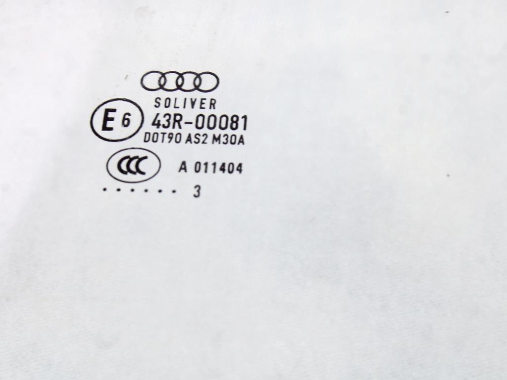 ZADNJA LEVA STEKLO OEM N. 8X4845205 ORIGINAL REZERVNI DEL AUDI A1 8X 8X1 8XF (2010 - 2015)DIESEL LETNIK 2013