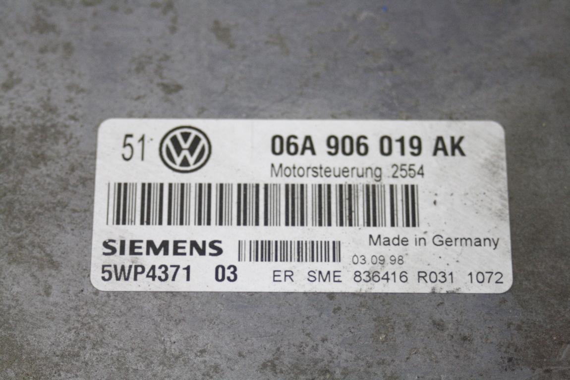 KOMPLET ODKLEPANJE IN VZIG  OEM N. 8460 KIT ACCENSIONE AVVIAMENTO ORIGINAL REZERVNI DEL VOLKSWAGEN GOLF IV 1J1 1E7 1J5 MK4 BER/SW (1998 - 2004) BENZINA LETNIK 1998