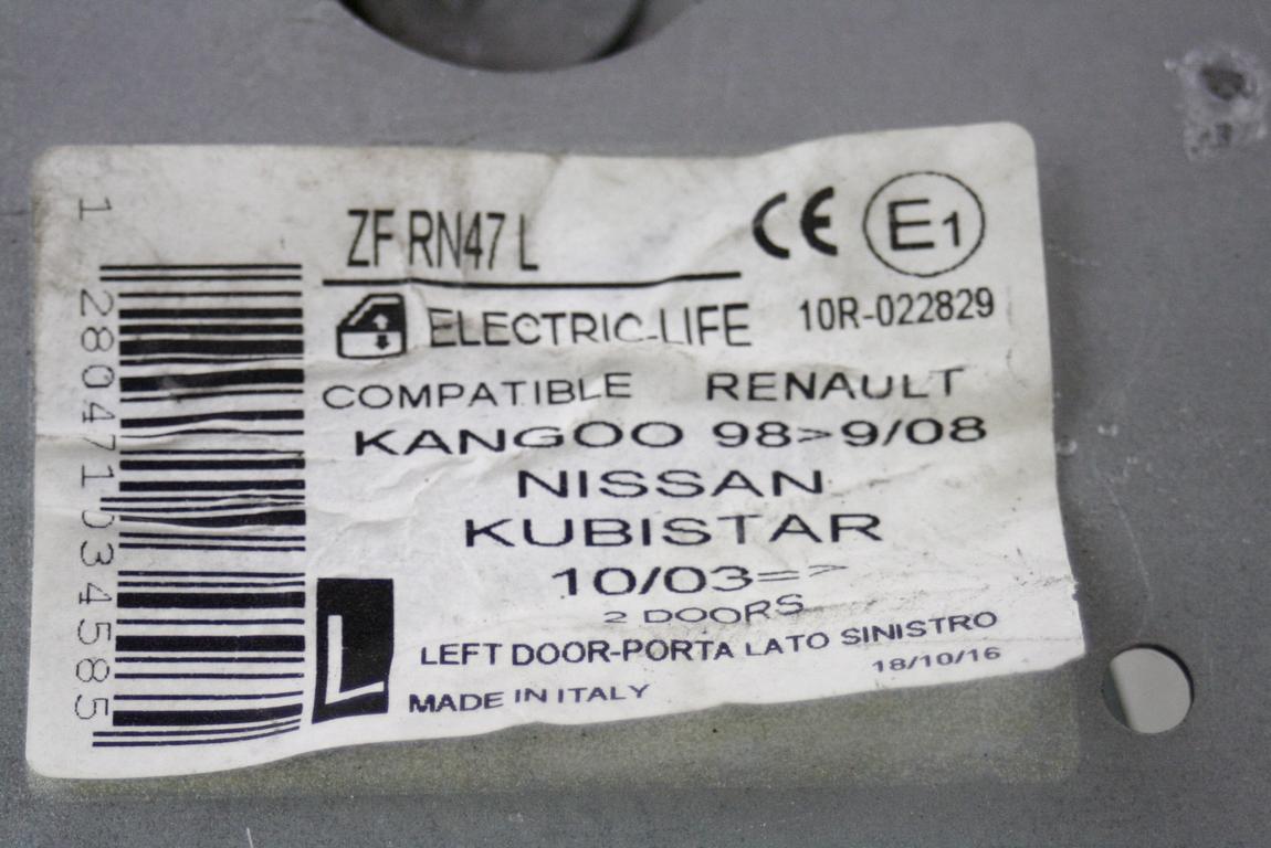 MEHANIZEM DVIGA SPREDNJIH STEKEL  OEM N. 20068 SISTEMA ALZACRISTALLO PORTA ANTERIORE ELETTR ORIGINAL REZERVNI DEL RENAULT KANGOO KC0/1 MK1 R (2003-2008) BENZINA/METANO LETNIK 2006