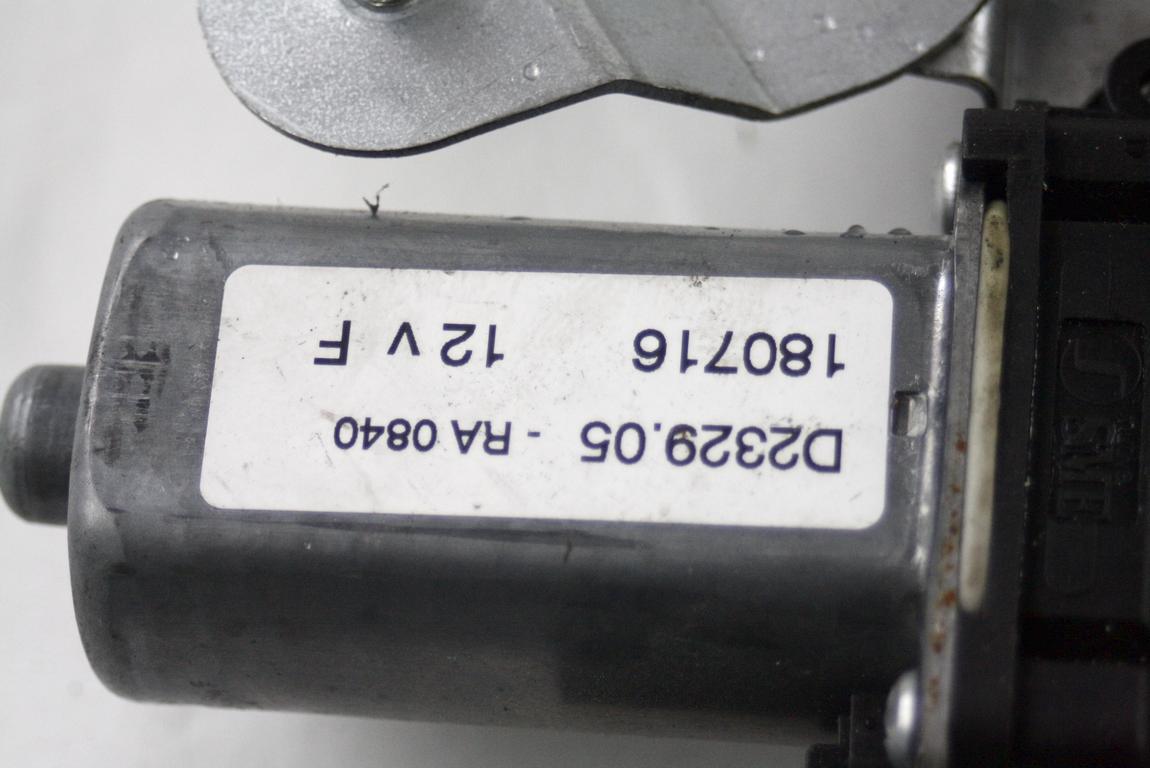 MEHANIZEM DVIGA SPREDNJIH STEKEL  OEM N. 20068 SISTEMA ALZACRISTALLO PORTA ANTERIORE ELETTR ORIGINAL REZERVNI DEL RENAULT KANGOO KC0/1 MK1 R (2003-2008) BENZINA/METANO LETNIK 2006