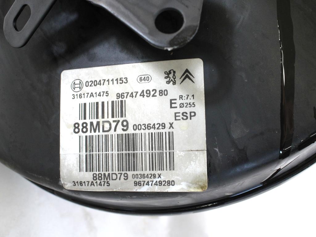 SERVO OJACEVALNIK ZAVOR S PUMPO OEM N. 9674749280 ORIGINAL REZERVNI DEL CITROEN C4 MK2 (2010 - 2018) DIESEL LETNIK 2012