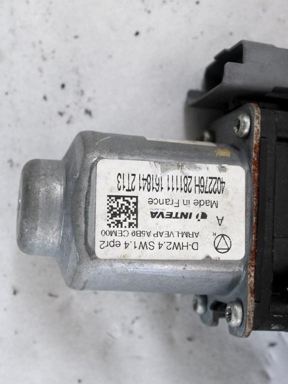 MEHANIZEM DVIGA SPREDNJIH STEKEL  OEM N. 472 SISTEMA ALZACRISTALLO PORTA ANTERIORE ELETTRIC ORIGINAL REZERVNI DEL CITROEN C4 MK2 (2010 - 2018) DIESEL LETNIK 2012