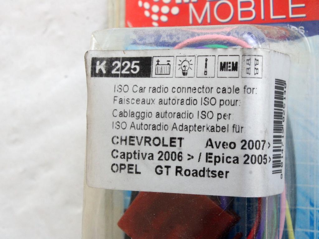 ELEKTRICNA NAPELJAVA OEM N. K225 ORIGINAL REZERVNI DEL CHEVROLET CAPTIVA MK1 C100 (2006 - 2011) DIESEL LETNIK 2009