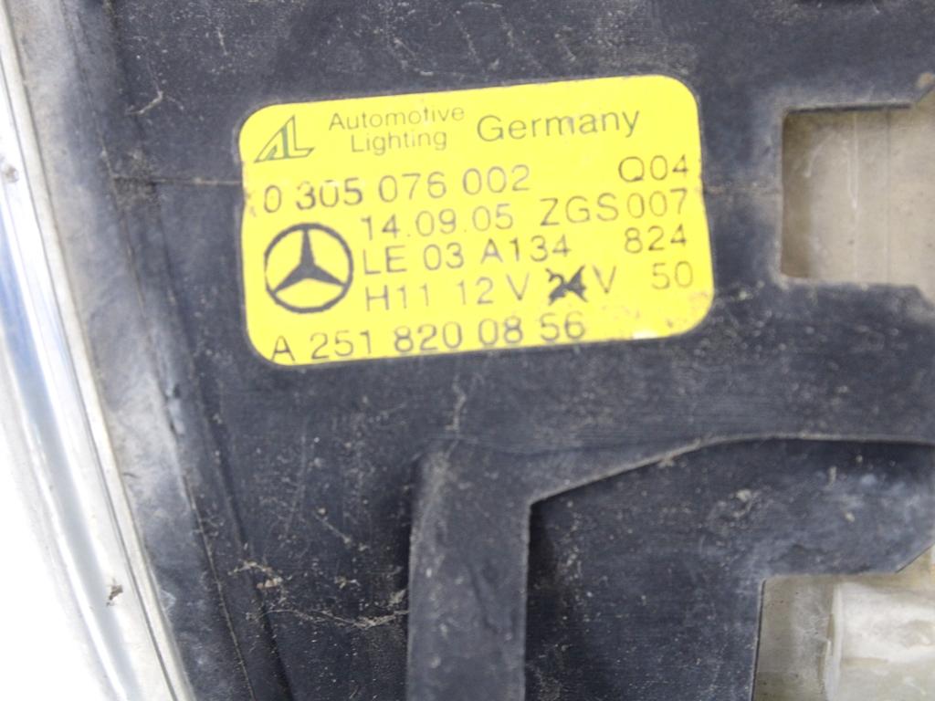 DESNA MEGLENKA OEM N. A2518200856 ORIGINAL REZERVNI DEL MERCEDES CLASSE ML W164 (2005-2008)DIESEL LETNIK 2006