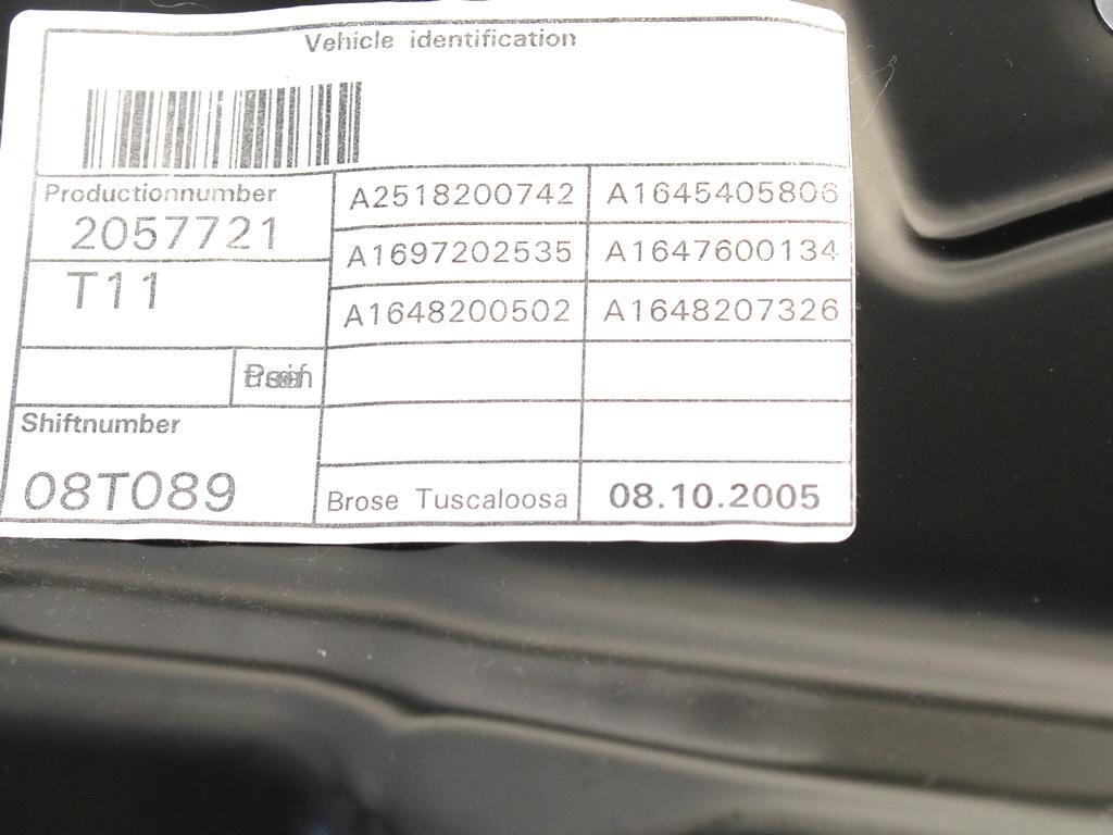 MEHANIZEM DVIGA SPREDNJIH STEKEL  OEM N. 18594 SISTEMA ALZACRISTALLO PORTA ANTERIORE ELETTR ORIGINAL REZERVNI DEL MERCEDES CLASSE ML W164 (2005-2008)DIESEL LETNIK 2006