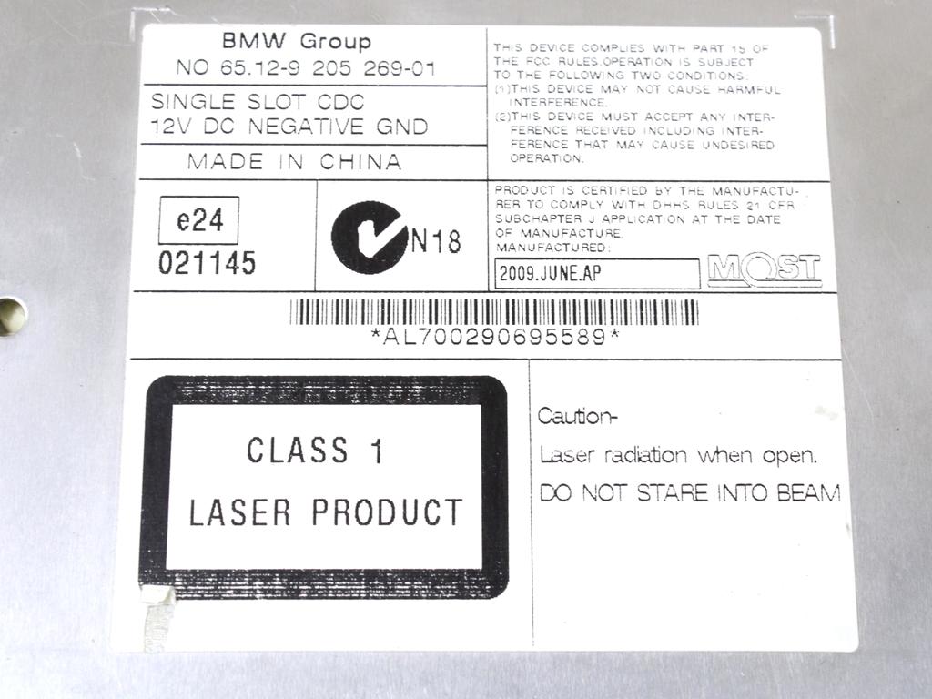 CD POLNILNIK OEM N. 65129205269 ORIGINAL REZERVNI DEL BMW X5 E70 (2006 - 2010) DIESEL LETNIK 2009