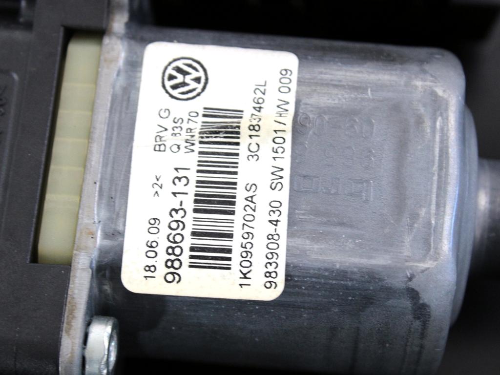 MEHANIZEM DVIGA SPREDNJIH STEKEL  OEM N. 18523 SISTEMA ALZACRISTALLO PORTA ANTERIORE ELETTR ORIGINAL REZERVNI DEL VOLKSWAGEN PASSAT B6 3C2 3C5 BER/SW (2005 - 09/2010)  DIESEL LETNIK 2009