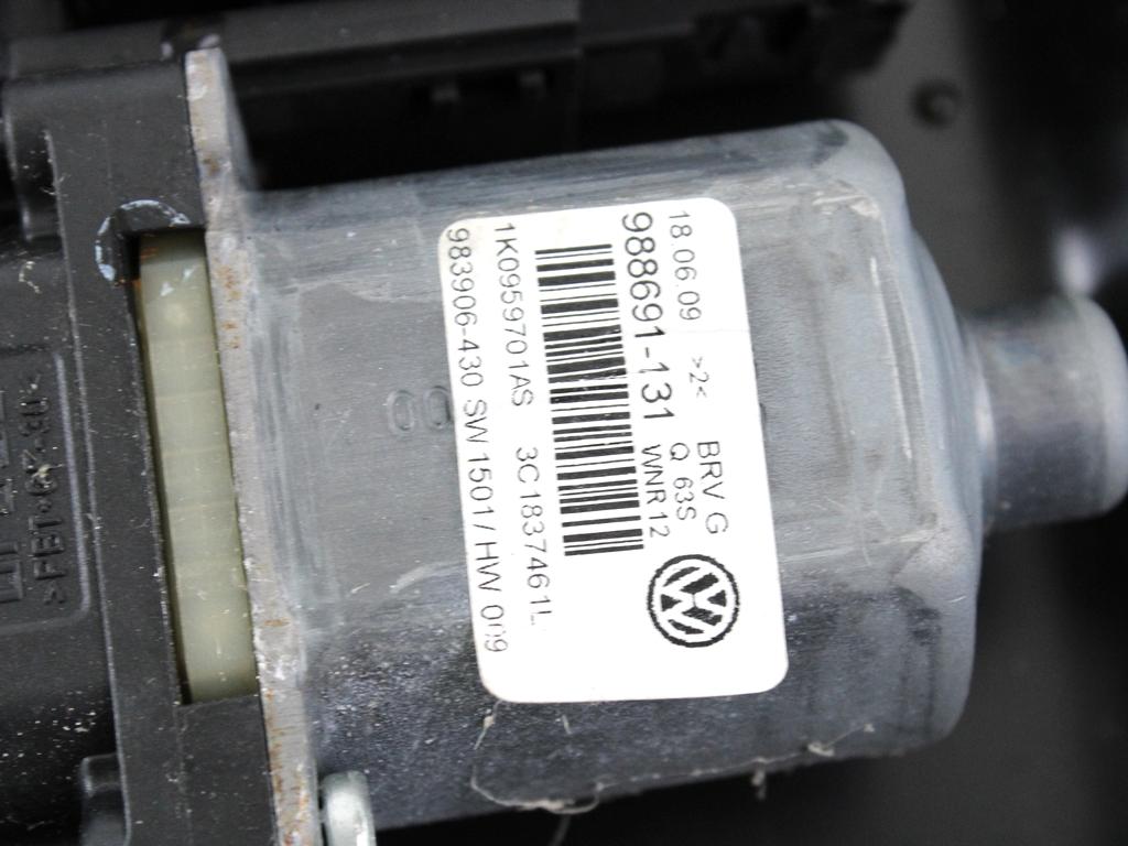 MEHANIZEM DVIGA SPREDNJIH STEKEL  OEM N. 18523 SISTEMA ALZACRISTALLO PORTA ANTERIORE ELETTR ORIGINAL REZERVNI DEL VOLKSWAGEN PASSAT B6 3C2 3C5 BER/SW (2005 - 09/2010)  DIESEL LETNIK 2009