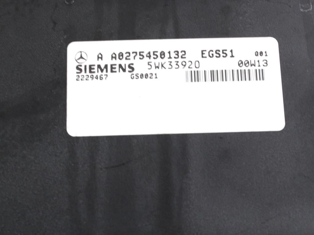 KRMILNA ENOTA AVTOMATSKI MENJALNIK OEM N. A0275450132 ORIGINAL REZERVNI DEL MERCEDES CLASSE C W203 BER/SW (2000 - 2007) BENZINA LETNIK 2000