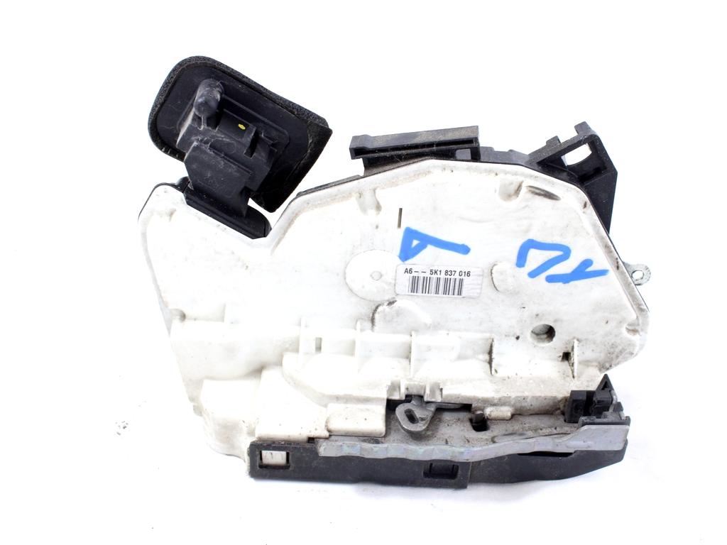 CENTRALNI ZAKLEP SPREDNJIH VRAT  OEM N. 5K1837016 ORIGINAL REZERVNI DEL VOLKSWAGEN GOLF VI 5K1 517 AJ5 MK6 (2008-2012) BENZINA LETNIK 2009