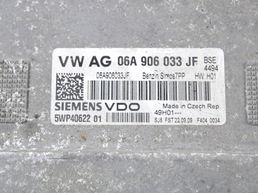 KOMPLET ODKLEPANJE IN VZIG  OEM N. 29991 KIT ACCENSIONE AVVIAMENTO ORIGINAL REZERVNI DEL VOLKSWAGEN GOLF VI 5K1 517 AJ5 MK6 (2008-2012) BENZINA LETNIK 2009