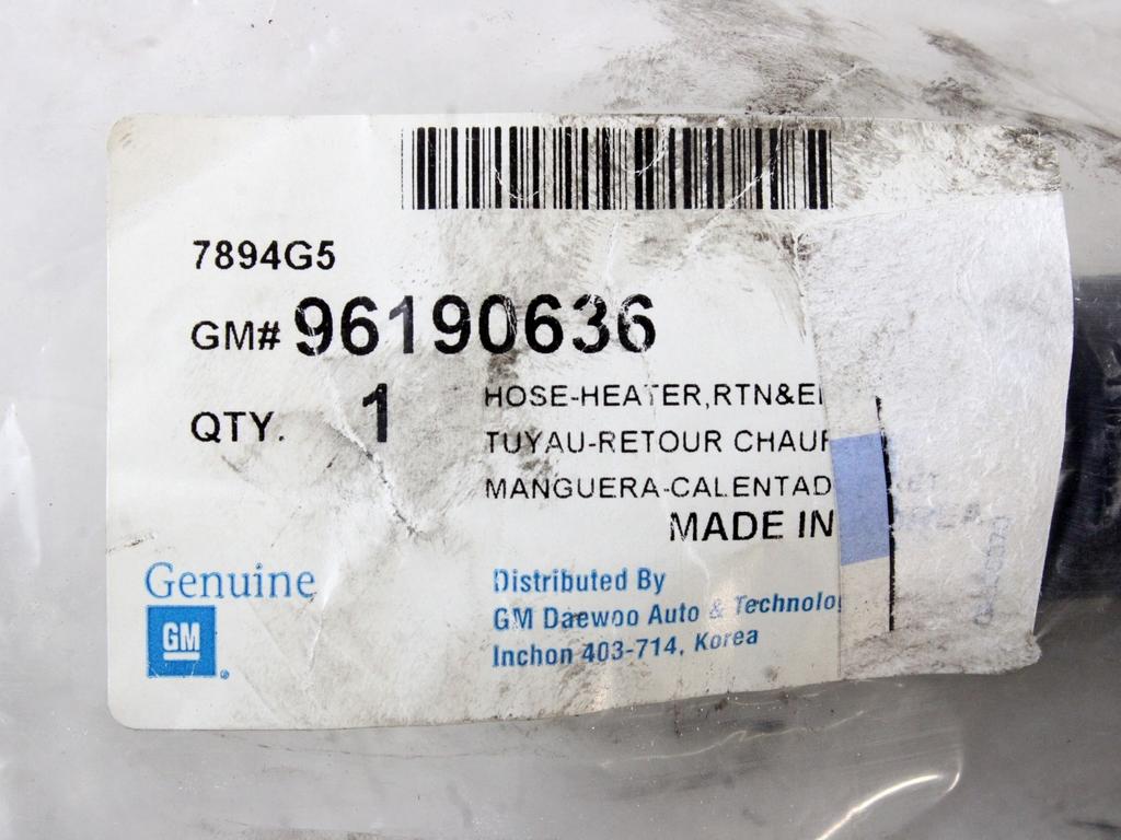 CEVI ZA HLADILNO VODO / NAPELJAVE OEM N. 96190636 ORIGINAL REZERVNI DEL DAEWOO NUBIRA J100 (1997 - 2003)BENZINA LETNIK 1997