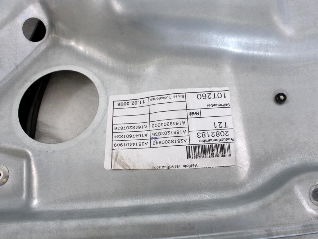 MEHANIZEM DVIGA SPREDNJIH STEKEL  OEM N. 18594 SISTEMA ALZACRISTALLO PORTA ANTERIORE ELETTR ORIGINAL REZERVNI DEL MERCEDES CLASSE ML W164 (2005-2008)DIESEL LETNIK 2006