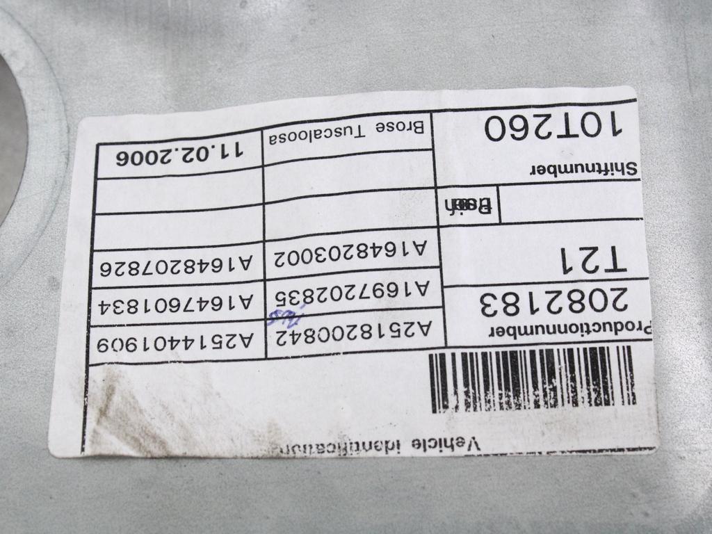 MEHANIZEM DVIGA SPREDNJIH STEKEL  OEM N. 18594 SISTEMA ALZACRISTALLO PORTA ANTERIORE ELETTR ORIGINAL REZERVNI DEL MERCEDES CLASSE ML W164 (2005-2008)DIESEL LETNIK 2006