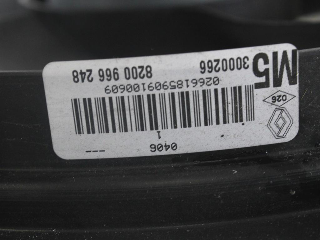 VENTILATOR HLADILNIKA OEM N. 8200966248 ORIGINAL REZERVNI DEL RENAULT CLIO BR0//1 CR0/1 KR0/1 MK3 R (05/2009 - 2013) BENZINA LETNIK 2010