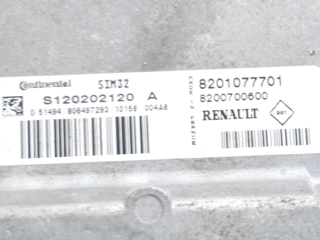 KOMPLET ODKLEPANJE IN VZIG  OEM N. 23045 KIT ACCENSIONE AVVIAMENTO ORIGINAL REZERVNI DEL RENAULT CLIO BR0//1 CR0/1 KR0/1 MK3 R (05/2009 - 2013) BENZINA LETNIK 2010