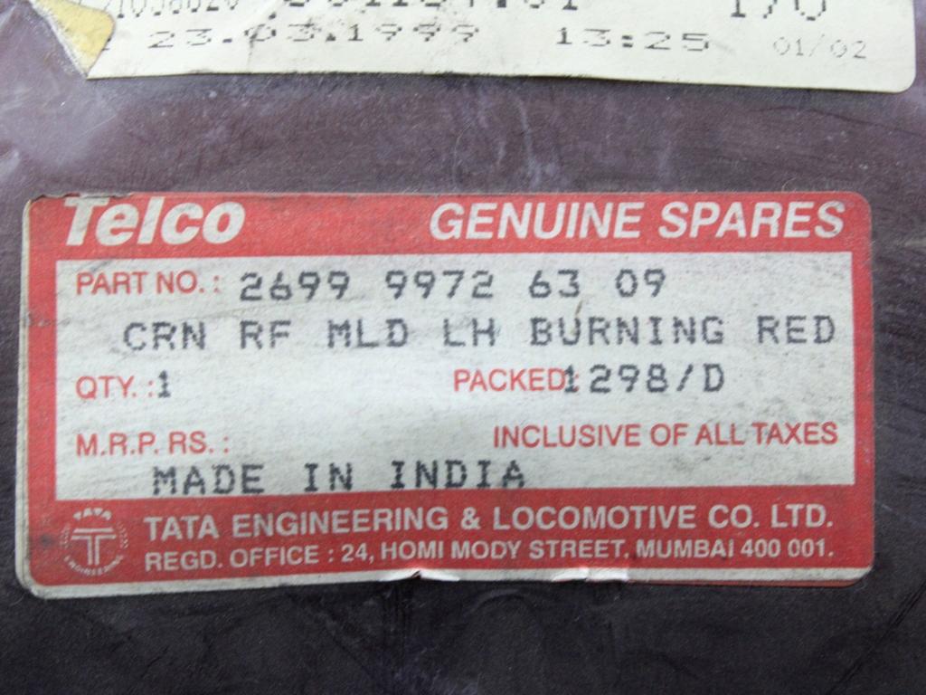 ZUNANJI PROFILI IN LETVE OEM N. 269999726309 ORIGINAL REZERVNI DEL TATA SAFARI (1998 - 2012)DIESEL LETNIK 2005