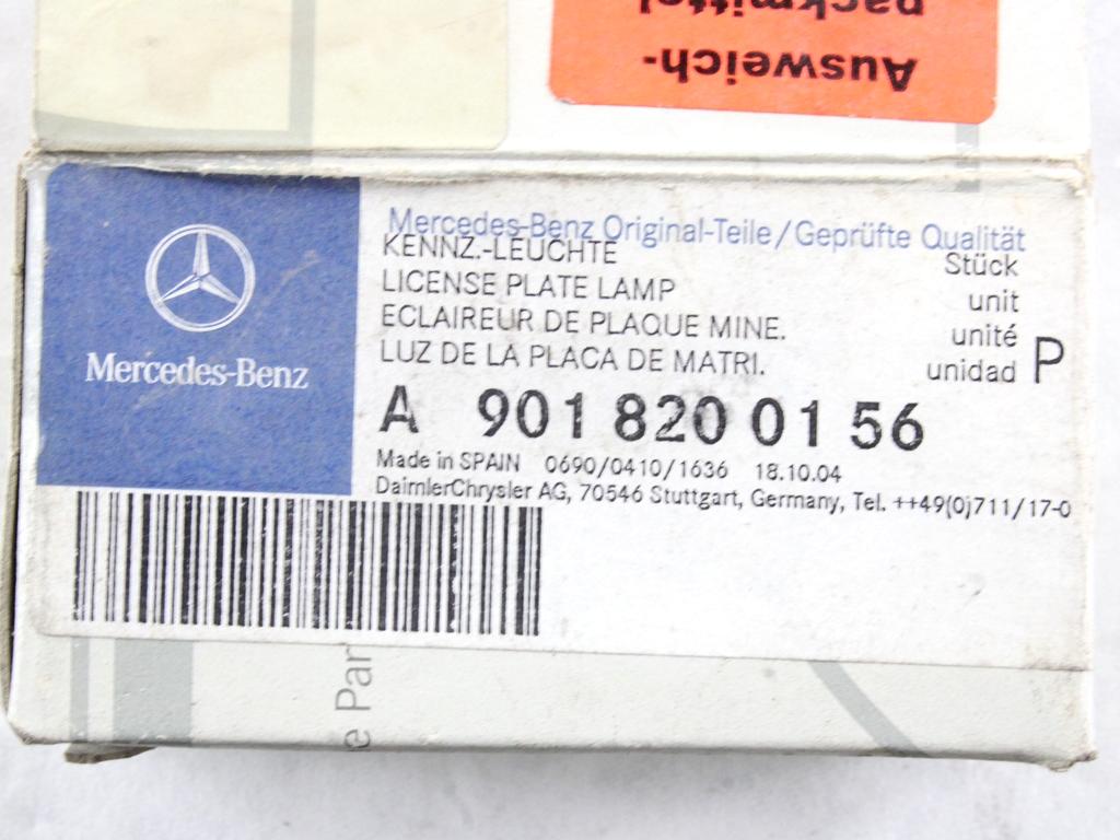 OSVETLITEV REGISTRSKE TABLICE  OEM N. A9018200156 ORIGINAL REZERVNI DEL MERCEDES SPRINTER W901 B904 (1995 - 2006)DIESEL LETNIK 1997