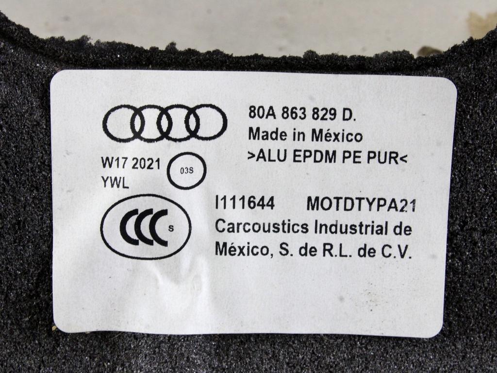 ZASCITA PODVOZJA  OEM N. 80A863829D ORIGINAL REZERVNI DEL AUDI Q5 80A R (DAL 2021)DIESEL LETNIK 2021