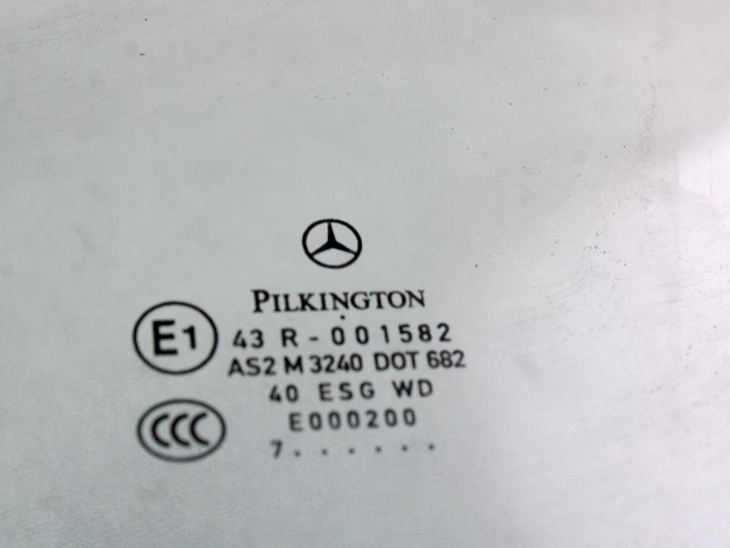 STEKLO SPREDNJIH LEVIH VRAT OEM N. A1697250110 ORIGINAL REZERVNI DEL MERCEDES CLASSE A W169 5P C169 3P R (05/2008 - 2012) DIESEL LETNIK 2008