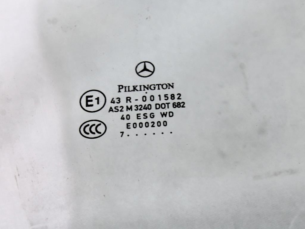 STEKLO SPREDNJIH DESNIH VRAT OEM N. A1697250210 ORIGINAL REZERVNI DEL MERCEDES CLASSE A W169 5P C169 3P R (05/2008 - 2012) DIESEL LETNIK 2008