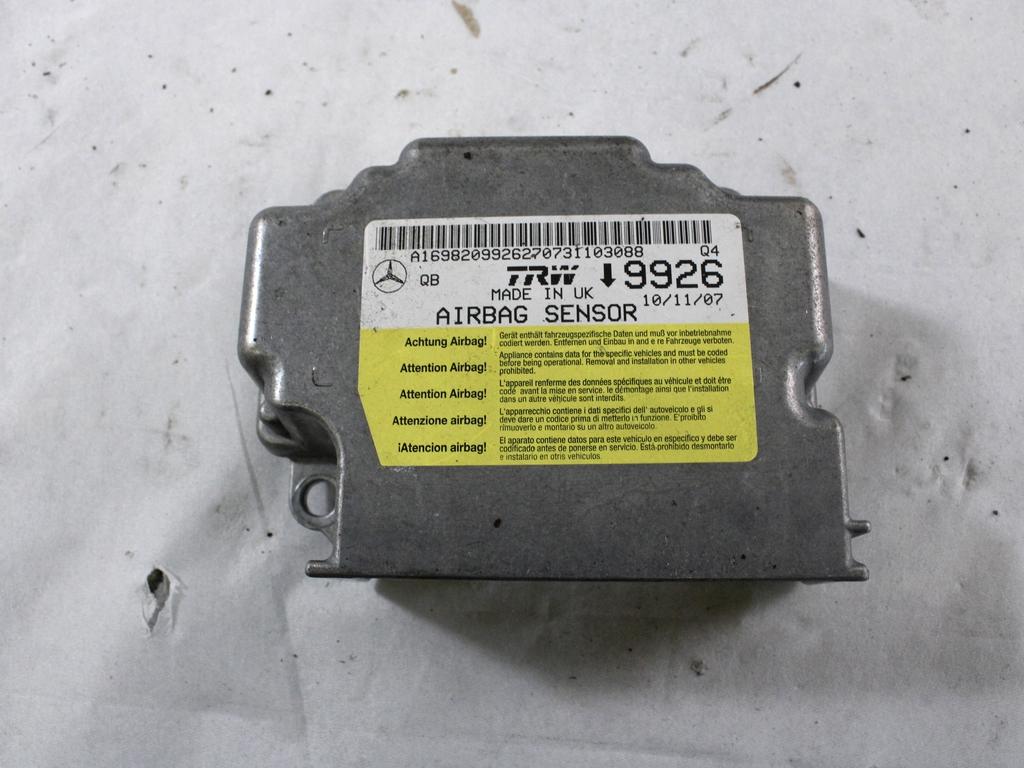 KIT AIRBAG KOMPLET OEM N. 18264 KIT AIRBAG COMPLETO ORIGINAL REZERVNI DEL MERCEDES CLASSE A W169 5P C169 3P R (05/2008 - 2012) DIESEL LETNIK 2008