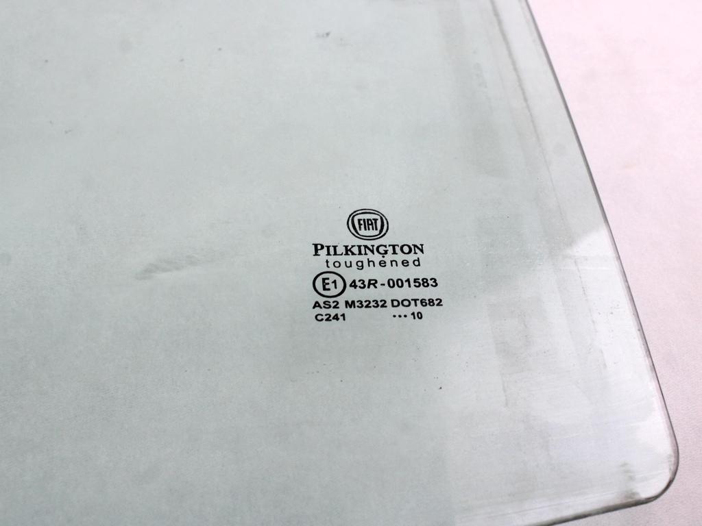 STEKLO SPREDNJIH LEVIH VRAT OEM N. 52108393 ORIGINAL REZERVNI DEL FIAT 500 CINQUECENTO 312 MK3 (2007 - 2015) BENZINA LETNIK 2010