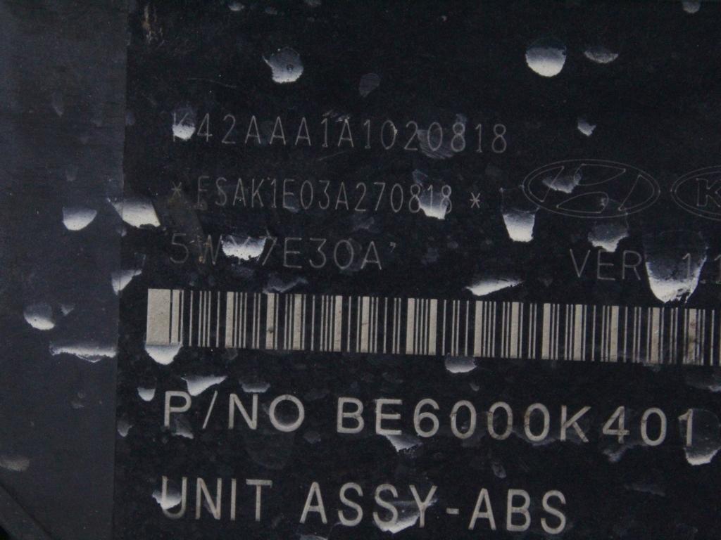 ABS AGREGAT S PUMPO OEM N. 589100X550 ORIGINAL REZERVNI DEL HYUNDAI I10 PA MK1 R (2010- 2013) BENZINA LETNIK 2011