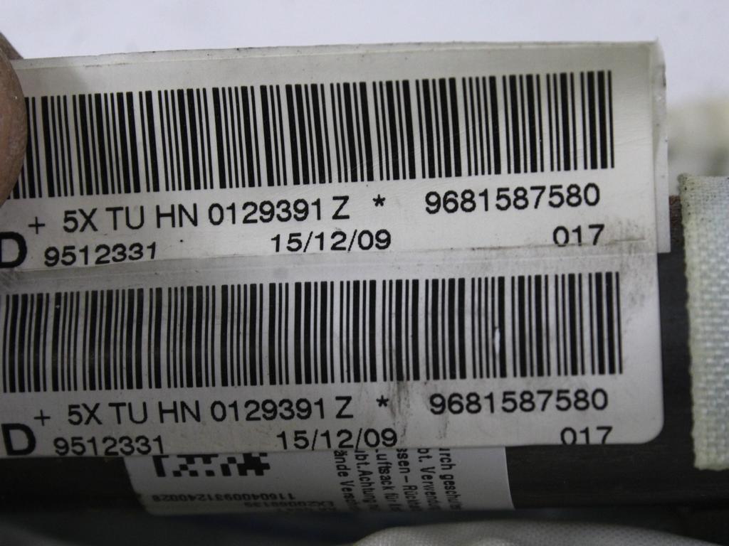 ZRACNA BLAZINA GLAVA DESNA OEM N. 9681587580 ORIGINAL REZERVNI DEL CITROEN C3 PICASSO MK1 (2009 - 2012) DIESEL LETNIK 2010